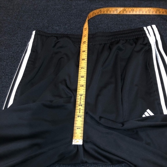Adidas Black & White Striped Joggers with Elastic Waist Size Medium - Picture 6 of 8